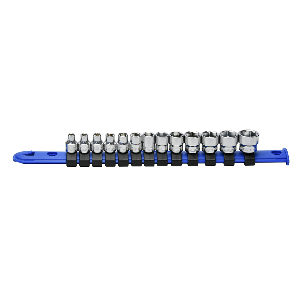 FLAG(フラッグ) ショートソケットセット 13ピース 6ポイント 差込角1/4"(6.3mm)(10-3140)の画像