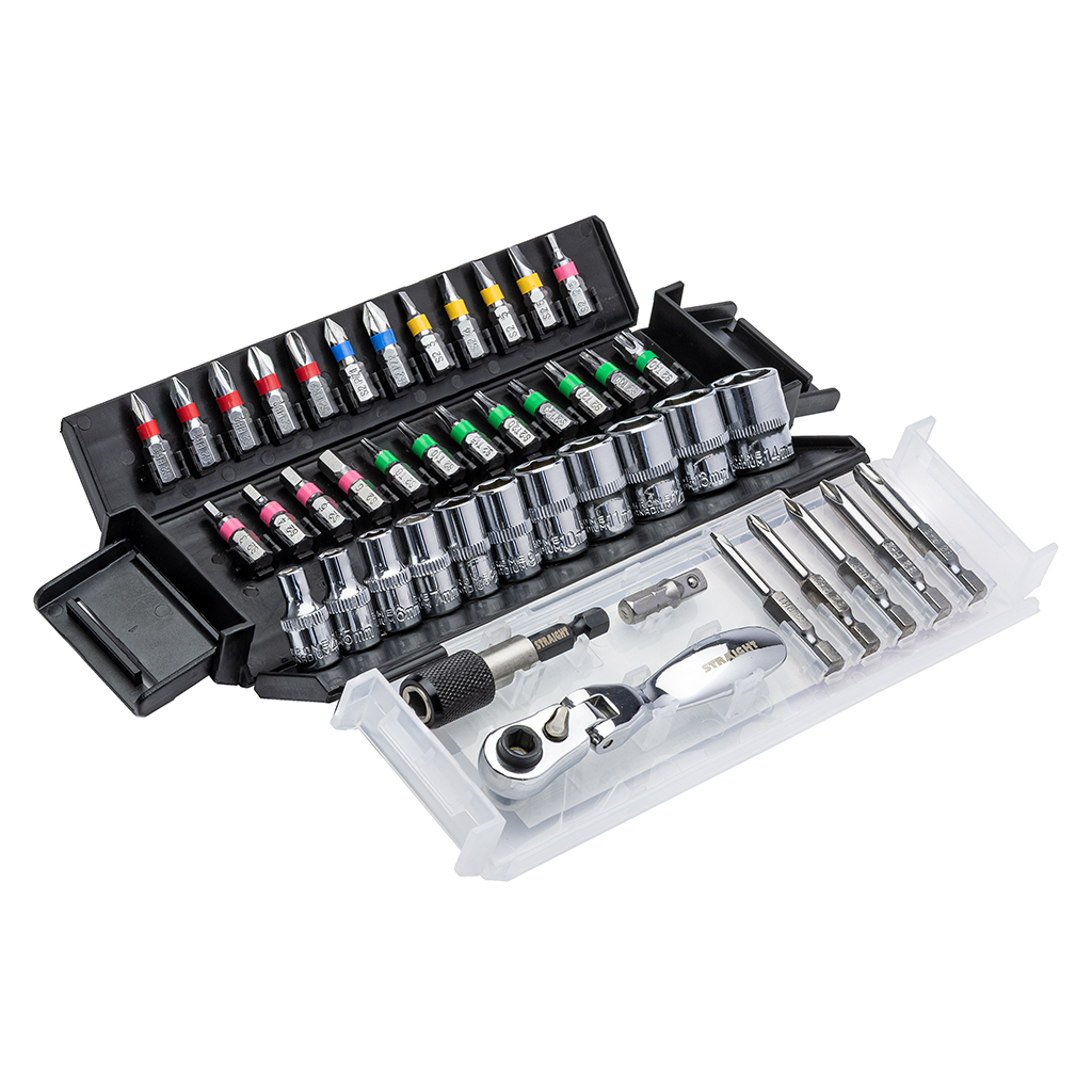1/4"ソケットレンチ＆ビットセット 43ピース【オリジナル商品】(10-4300)の画像