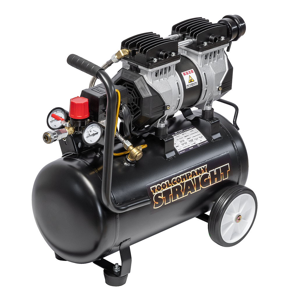 エアーコンプレッサー 100V 1馬力 24L 静音オイルレスのイメージ(17