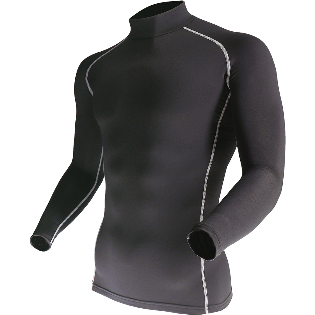 【秋冬用】おたふく手袋 BODY TOUGHNESS パワーストレッチ ハイネックシャツ ブラック M JW-170-52M(26-1701_1)の画像