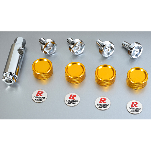 KYO-EI(協永産業) レデューラレーシング・ナンバープレートロックボルト ゴールド 4ピース KPLBA(30-2119_3)の画像