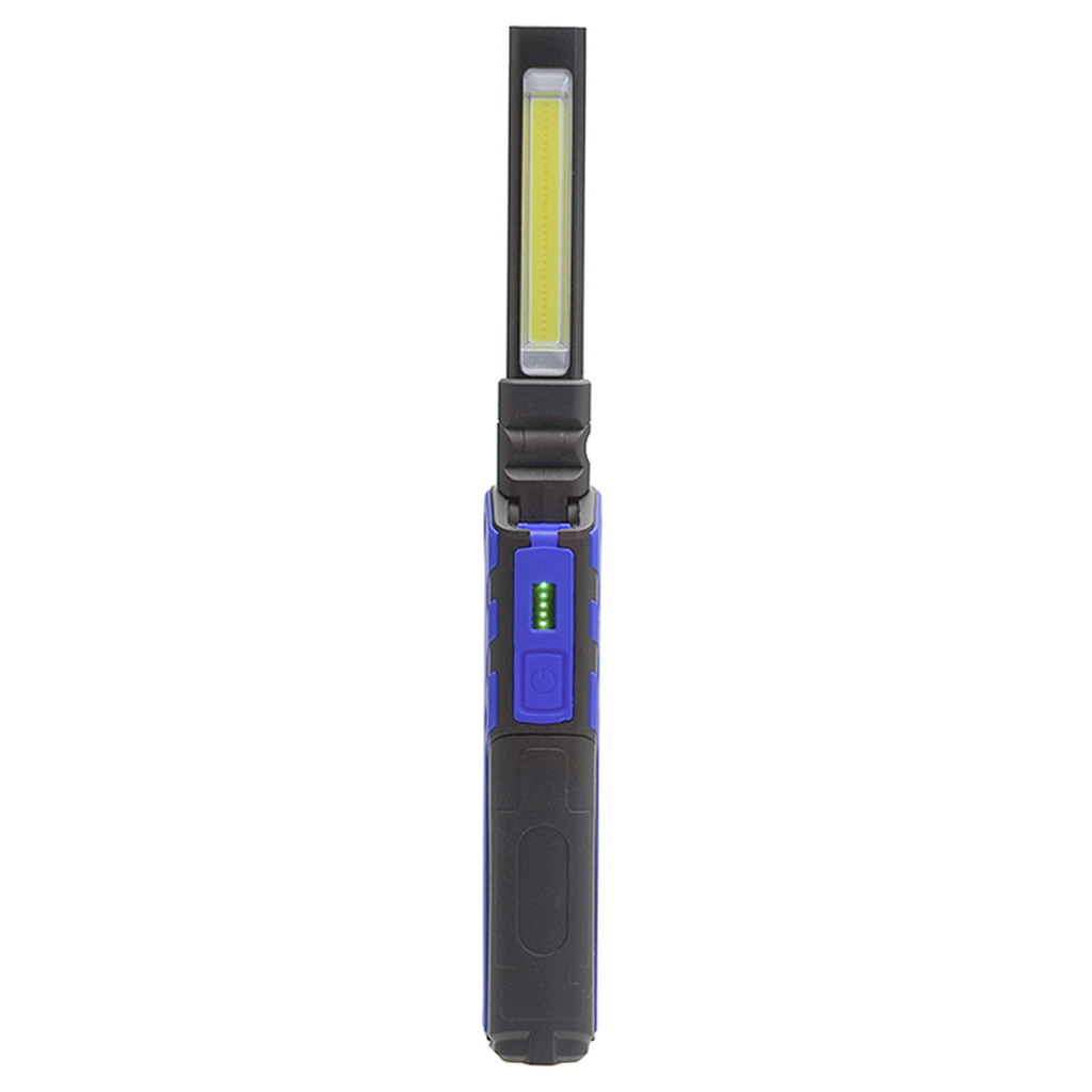 【在庫限り】充電折り畳み式 LEDライト調光機能付きCOBタイプ ブルー(38-8410_4)の画像