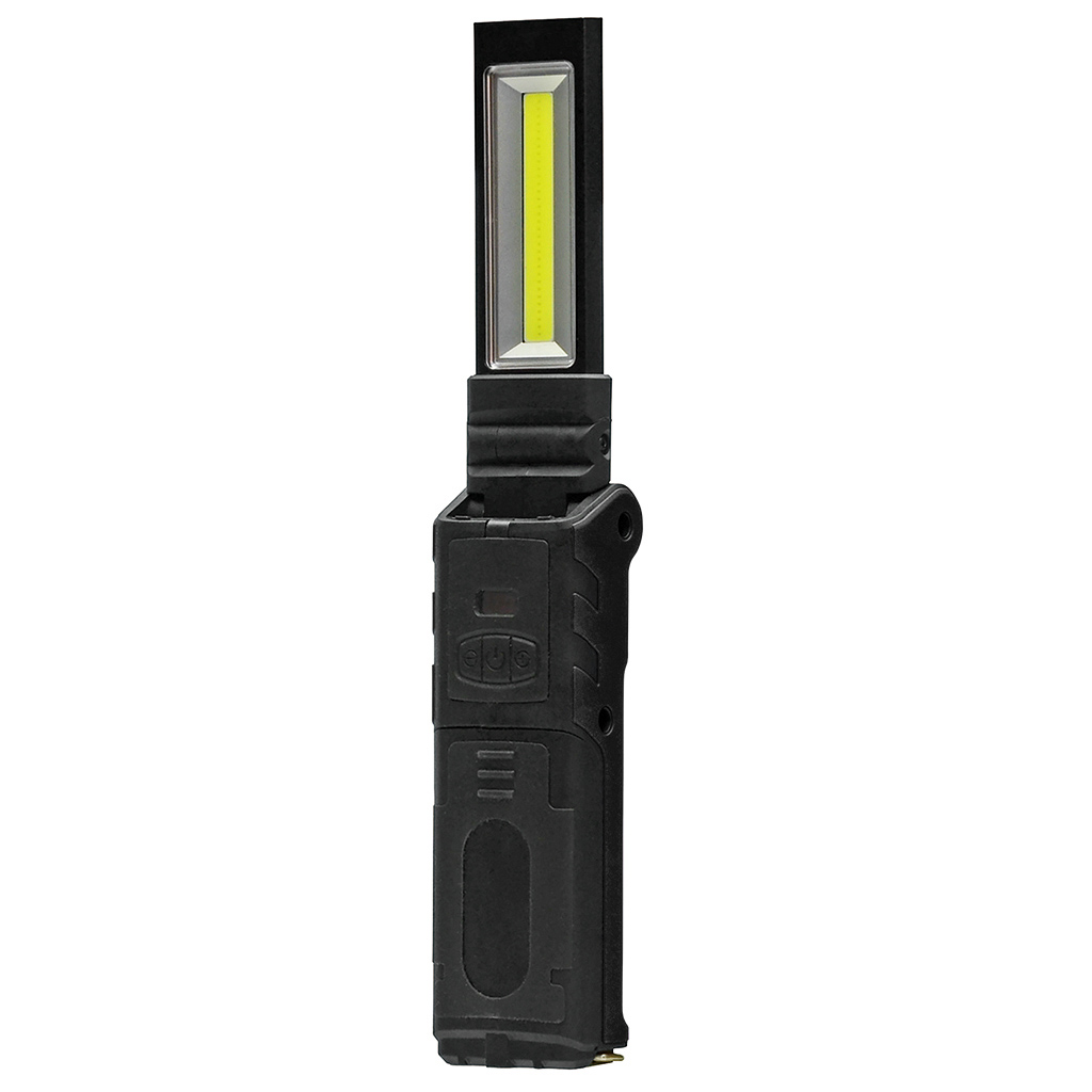 【在庫限り】充電折り畳み式 LEDライト幅広調光機能付きCOBタイプ ブラック(38-8421_4)の画像