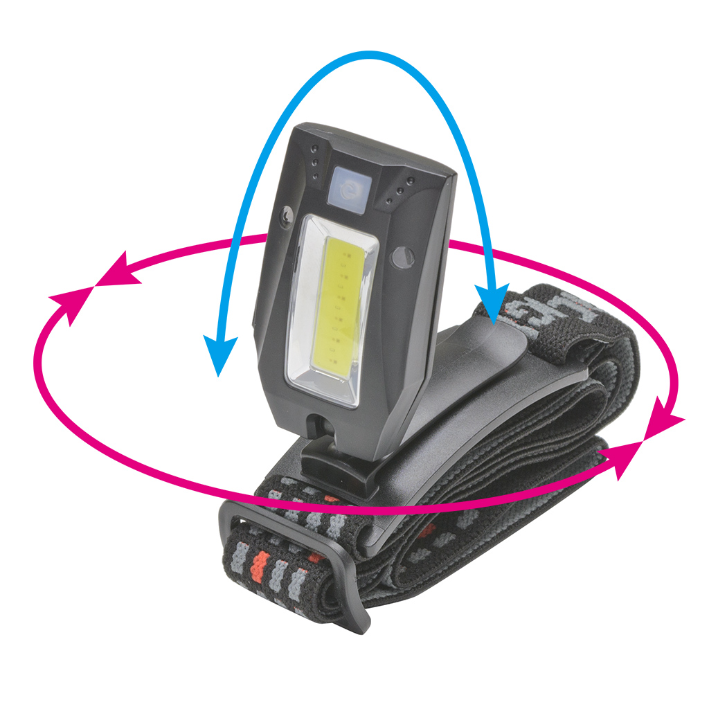 充電式LEDヘッドライトCOB モーションセンサー付き 360°アングルタイプのイメージ(38-936) by 工具・整備工具の通販なら