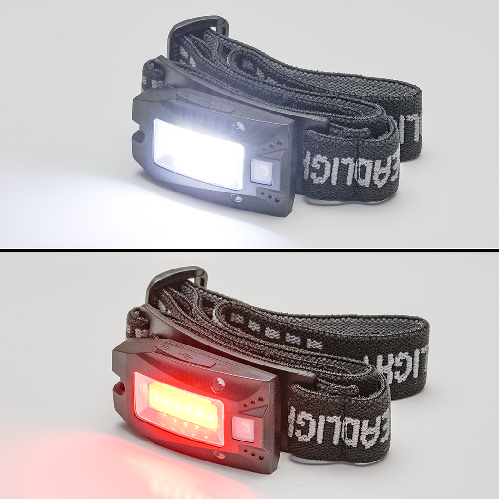充電式LEDヘッドライトCOB モーションセンサー付き 360°アングルタイプ(38-936_2)の画像