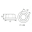 キタコ(KITACO) フランジ付ナット 8mm用(セレート無) ステンレス 2個入 0900-001-02002(07-0011)の画像