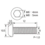キタコ(KITACO) ボタンキャップボルト M6×P1.0 12mm ステンレス 0900-060-20002(07-0140)の画像