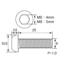 キタコ(KITACO) ボタンキャップボルト M6×P1.0 25mm ステンレス 0900-060-20005(07-0143)の画像