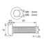 キタコ(KITACO) ボタンキャップボルト M8×P1.25 20mm ステンレス 0900-080-20002(07-0202)の画像