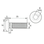 キタコ(KITACO) ローターボルト M8×25mm (ステンレス ヤマハタイプ) 1個入 0900-500-07004(07-0453)の画像