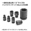 【在庫限り】1/4"(6.3mm) インパクトソケットセット 6ピース(10-1466)の画像