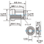 KYO-EI(協永産業) 極限ナット アルミキャップ付き M12XP1.5 20P ブラック HP1KK(30-2159_1)の画像