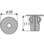 トリムクリップ(スクリューグロメット)  5ピース トヨタ系 90189-06013(44-1004)の画像