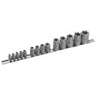 14 PIECE SET OF DRAPER TX-STAR SOCKETS ON A RAIL(01-35381)の画像