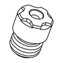 KYO-EI(協永産業) レーシングコンポジット R40 アルミ キャップ P1.50　レッド ZCIA1R(30-04510)の画像