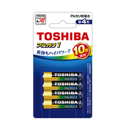 TOSHIBA(東芝) アルカリ乾電池 アルカリ1 単4形 4本入り LR03AN 4BP(38-0304)の画像