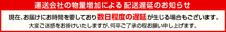 物量増加による配達遅延