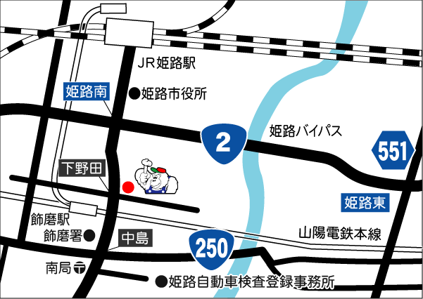 ストレート姫路店地図