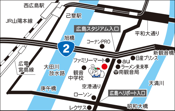 ストレート広島店地図