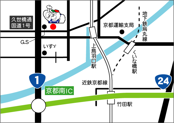 ストレート京都店地図
