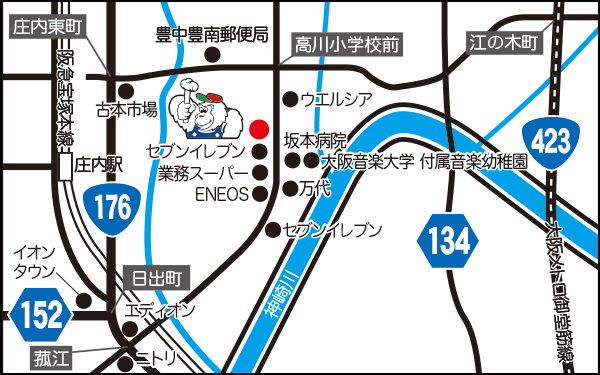 ストレート豊中店地図