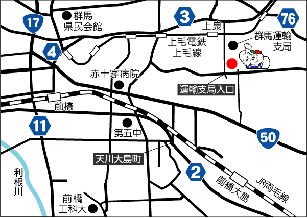 ストレート前橋店地図